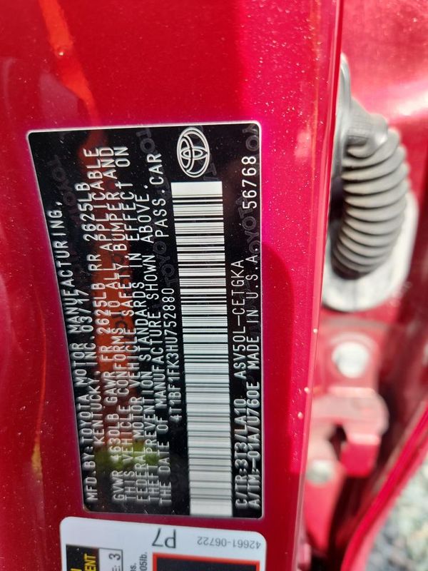 2017 TOYOTA CAMRY LE/SE/XLE/XSE