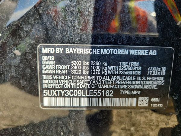 2020 BMW X3 sDrive30i — VINS