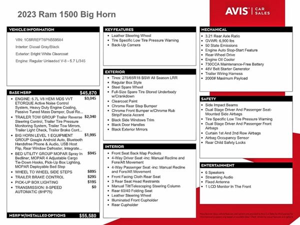 2023 RAM 1500 Big Horn