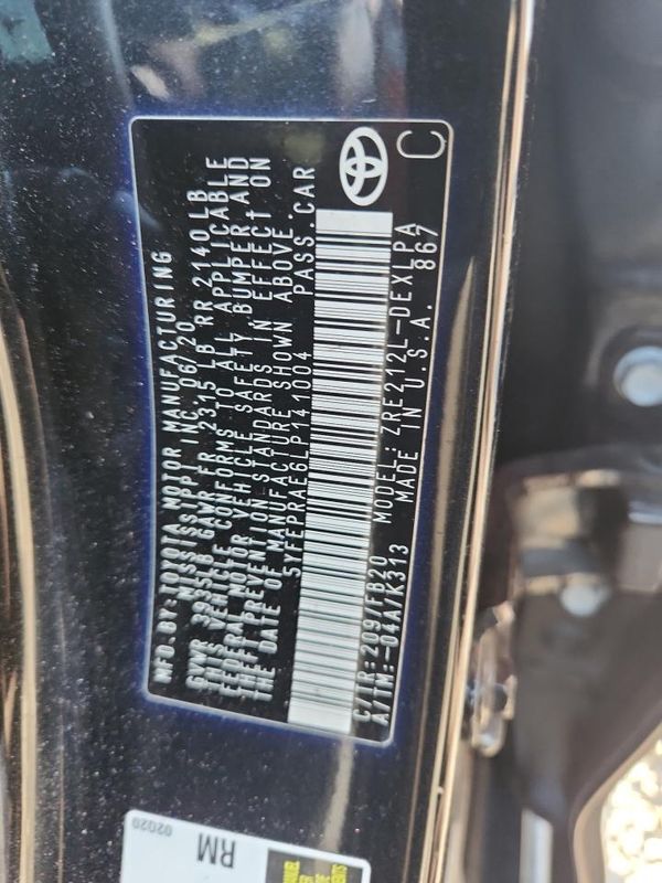 2020 TOYOTA COROLLA