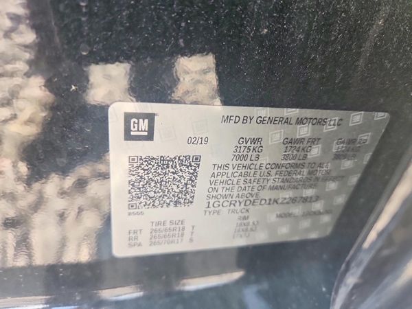 2019 CHEVROLET SILVERADO LT