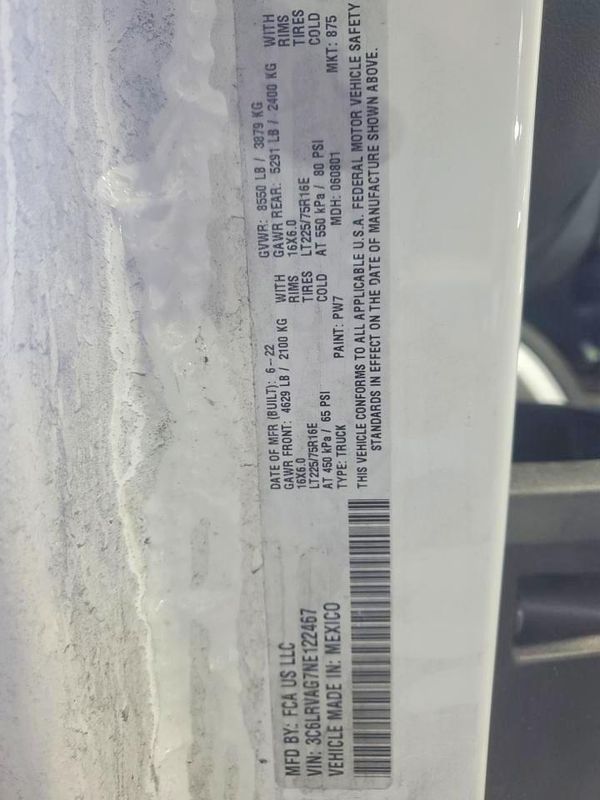 2022 RAM PROMASTER 1500