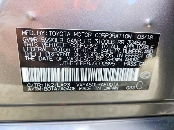 2018 LEXUS LS 500