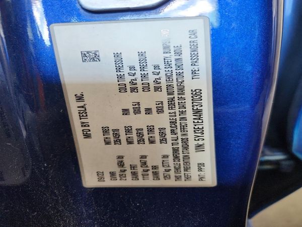 2022 TESLA MODEL 3