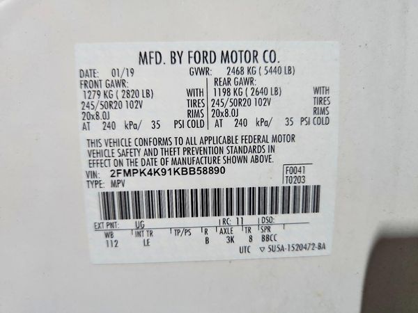 2019 FORD EDGE Titanium