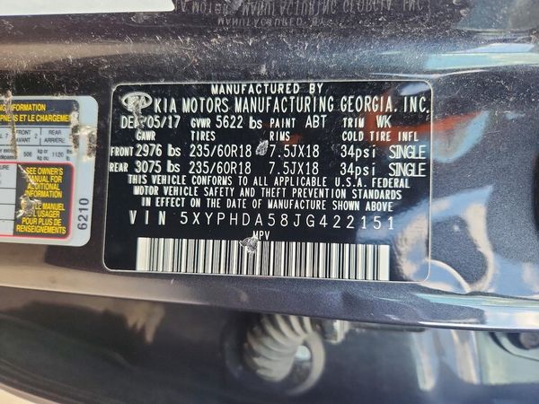 2018 KIA SORENTO EX