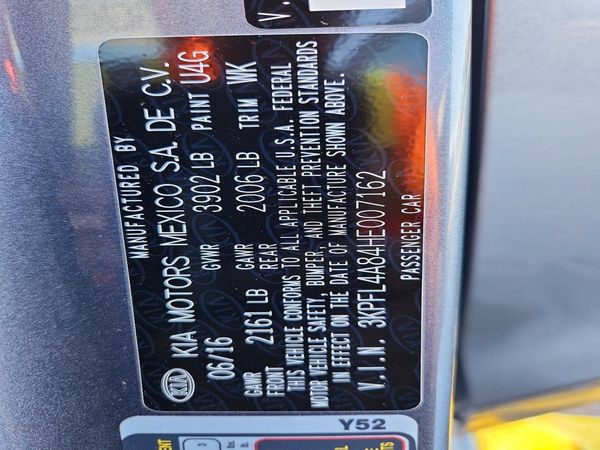 2017 KIA FORTE EX