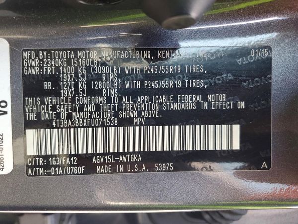 2015 TOYOTA VENZA XLE