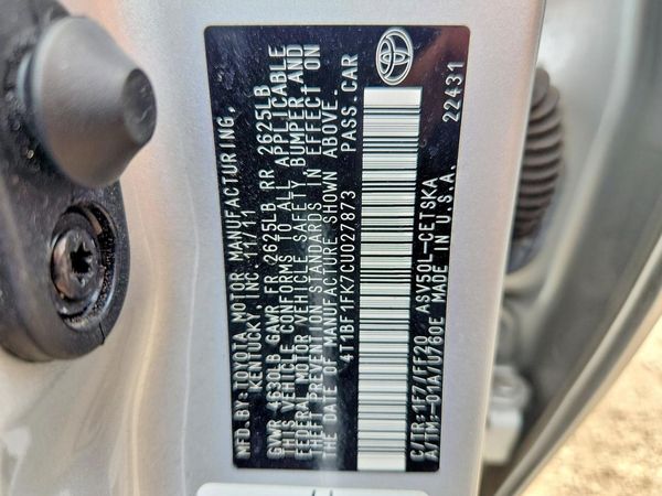2012 TOYOTA CAMRY