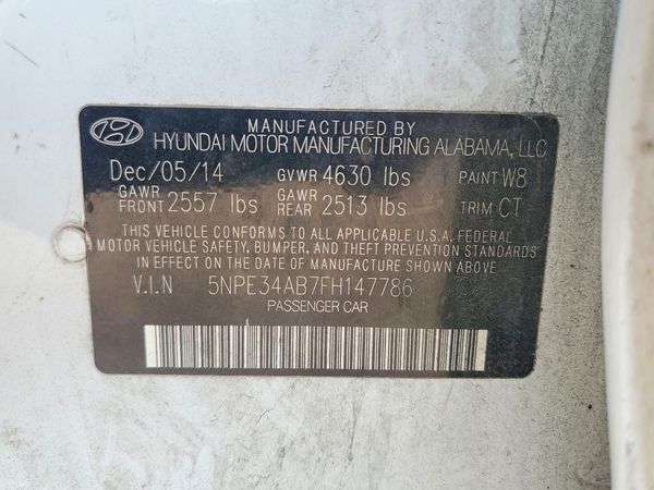 2015 HYUNDAI SONATA