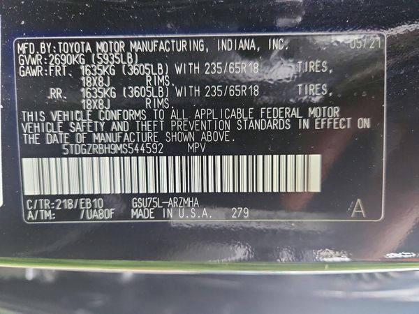 2021 TOYOTA HIGHLANDER