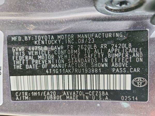 2024 TOYOTA CAMRY