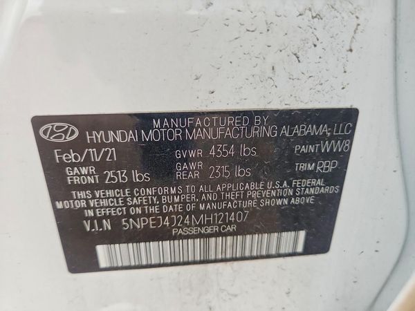 2021 HYUNDAI SONATA