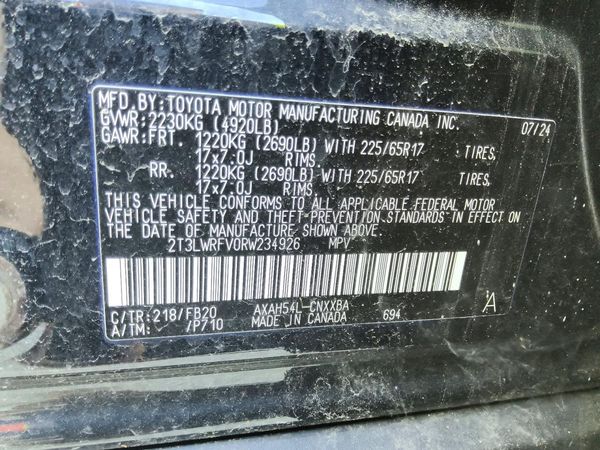 2024 TOYOTA RAV4 LE — VINS