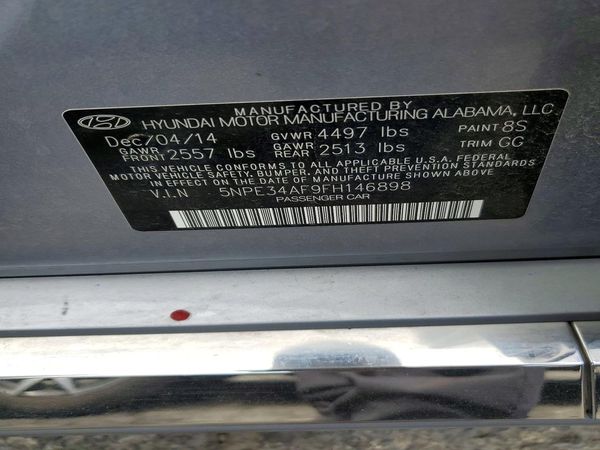 2015 HYUNDAI SONATA