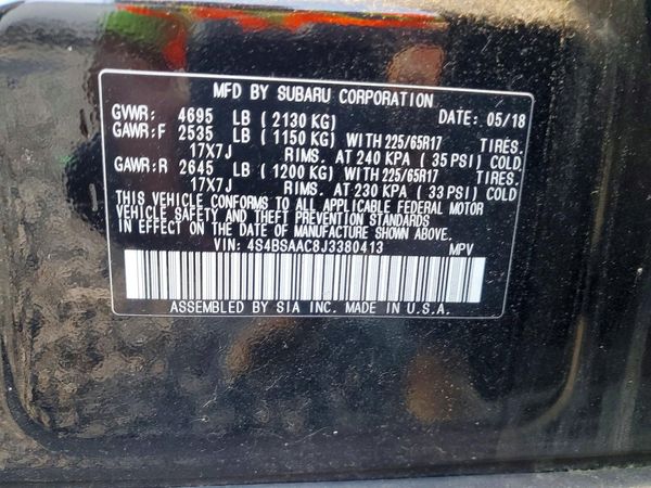 2018 SUBARU OUTBACK