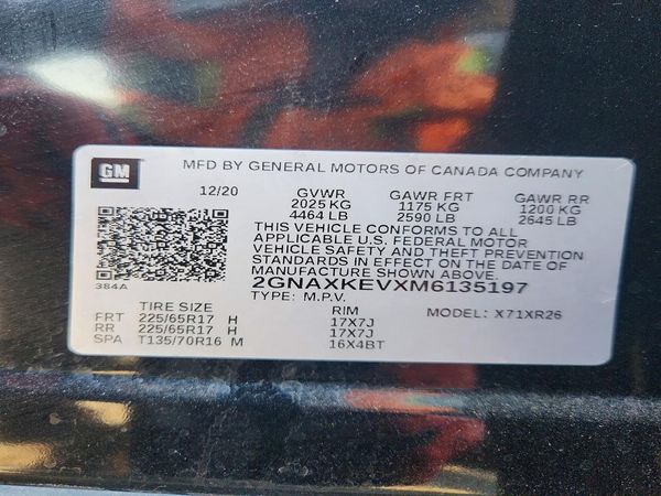 2021 CHEVROLET EQUINOX LT (1LT)