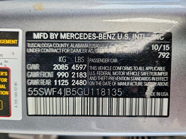 2016 MERCEDES-BENZ C C300