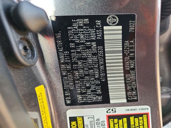 2019 TOYOTA CAMRY