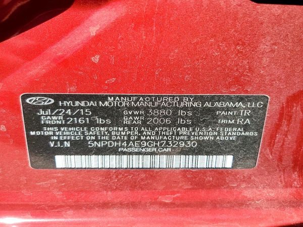2016 HYUNDAI ELANTRA