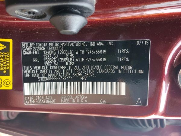 2015 TOYOTA HIGHLANDER