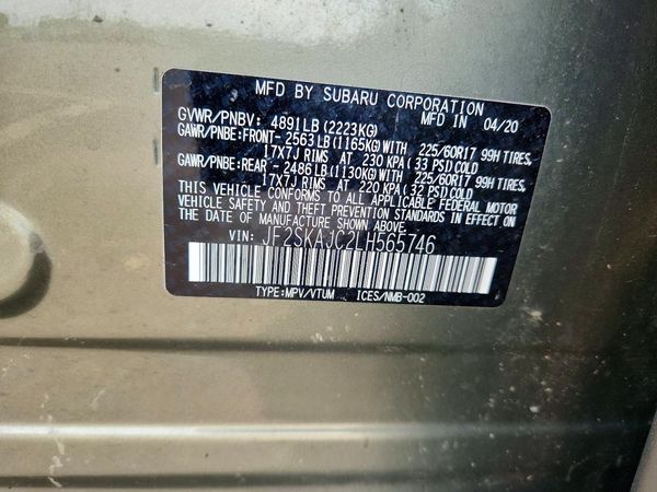 2020 SUBARU FORESTER Prm+ES+KA