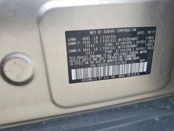2018 SUBARU OUTBACK