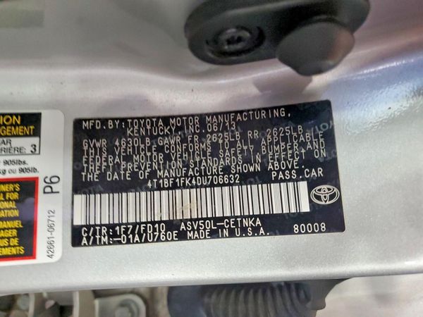 2013 TOYOTA CAMRY