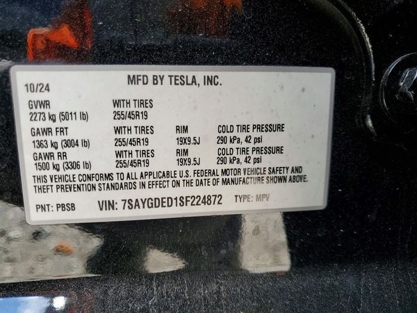 2025 TESLA MODEL Y