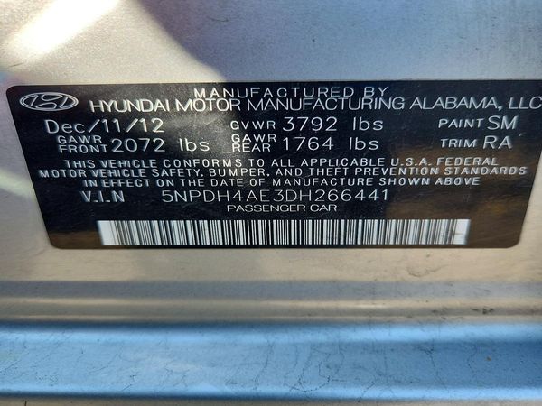 2013 HYUNDAI ELANTRA