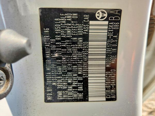 2019 TOYOTA COROLLA L/LE/SE/XLE/XSE
