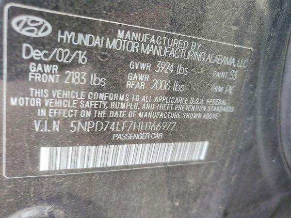 2017 HYUNDAI ELANTRA SE Base