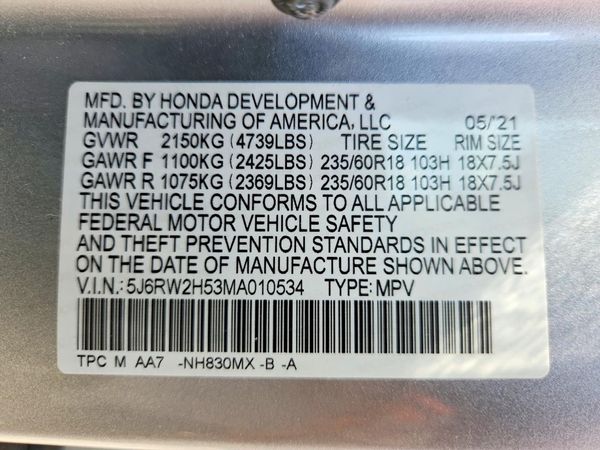 2021 HONDA CR-V EX