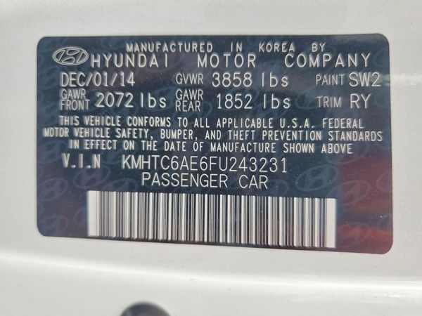 2015 HYUNDAI VELOSTER GLS(Middle)