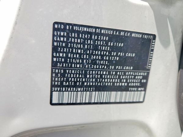 2018 VOLKSWAGEN TIGUAN S