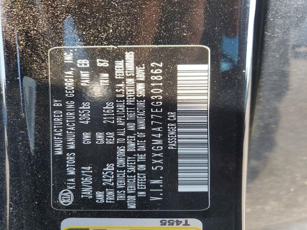 2014 KIA OPTIMA 2.4 LX STD/Conv