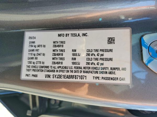 2024 TESLA MODEL 3