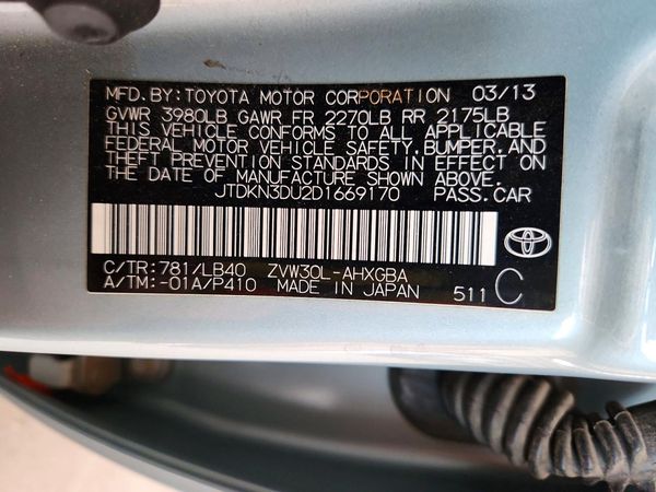 2013 TOYOTA PRIUS