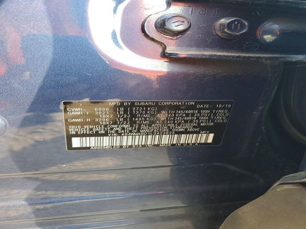 2020 SUBARU ASCENT