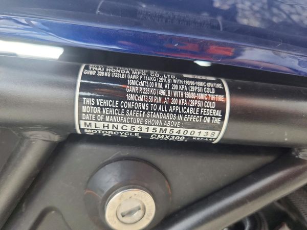 2021 HONDA CM CYCLE