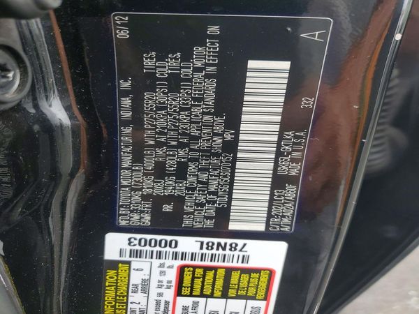 2012 TOYOTA SEQUOIA — VINS