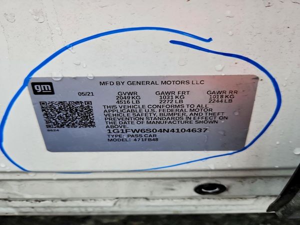 2022 CHEVROLET BOLT EV 1LT
