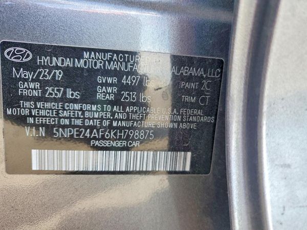 2019 HYUNDAI SONATA