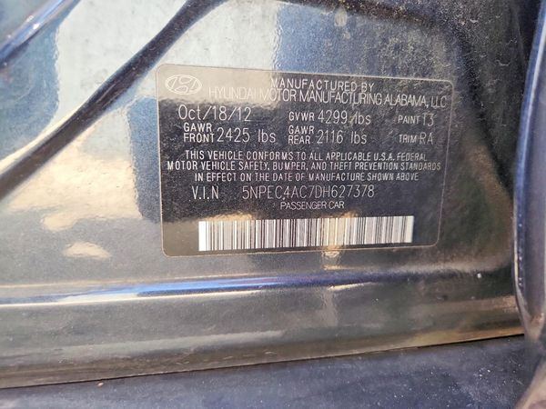 2013 HYUNDAI SONATA