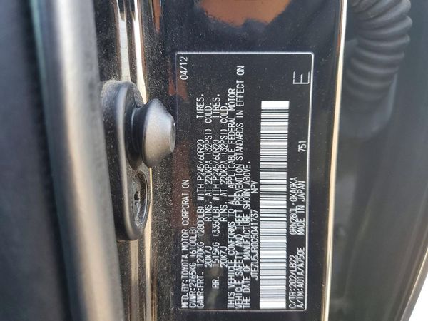 2012 TOYOTA 4RUNNER — VINS