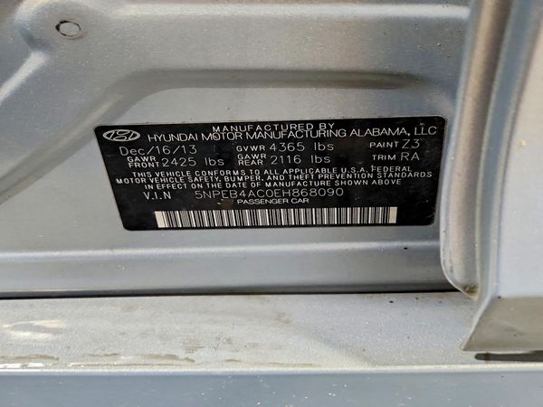 2014 HYUNDAI SONATA