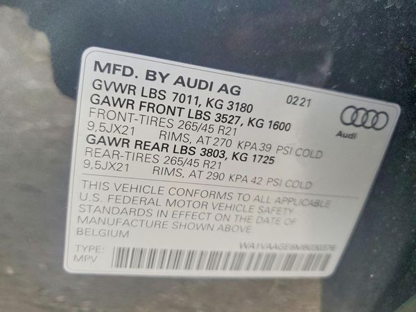 2021 AUDI E-TRON