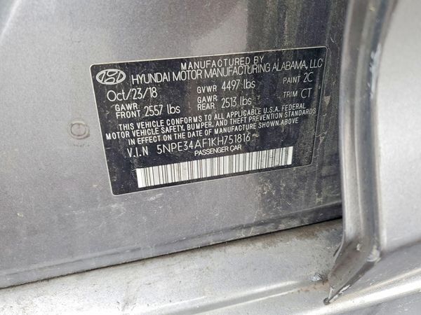 2019 HYUNDAI SONATA