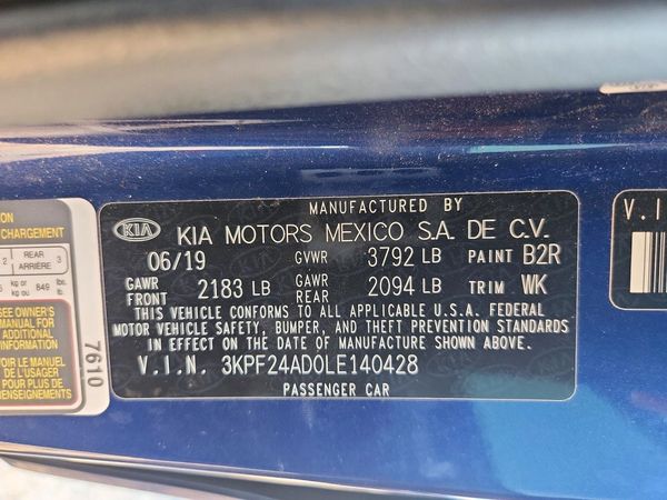 2020 KIA FORTE