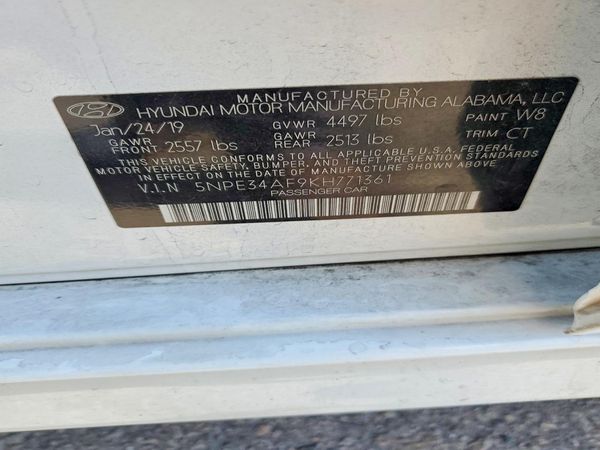 2019 HYUNDAI SONATA